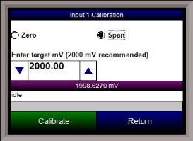 RPS Screen - Calibration - Span